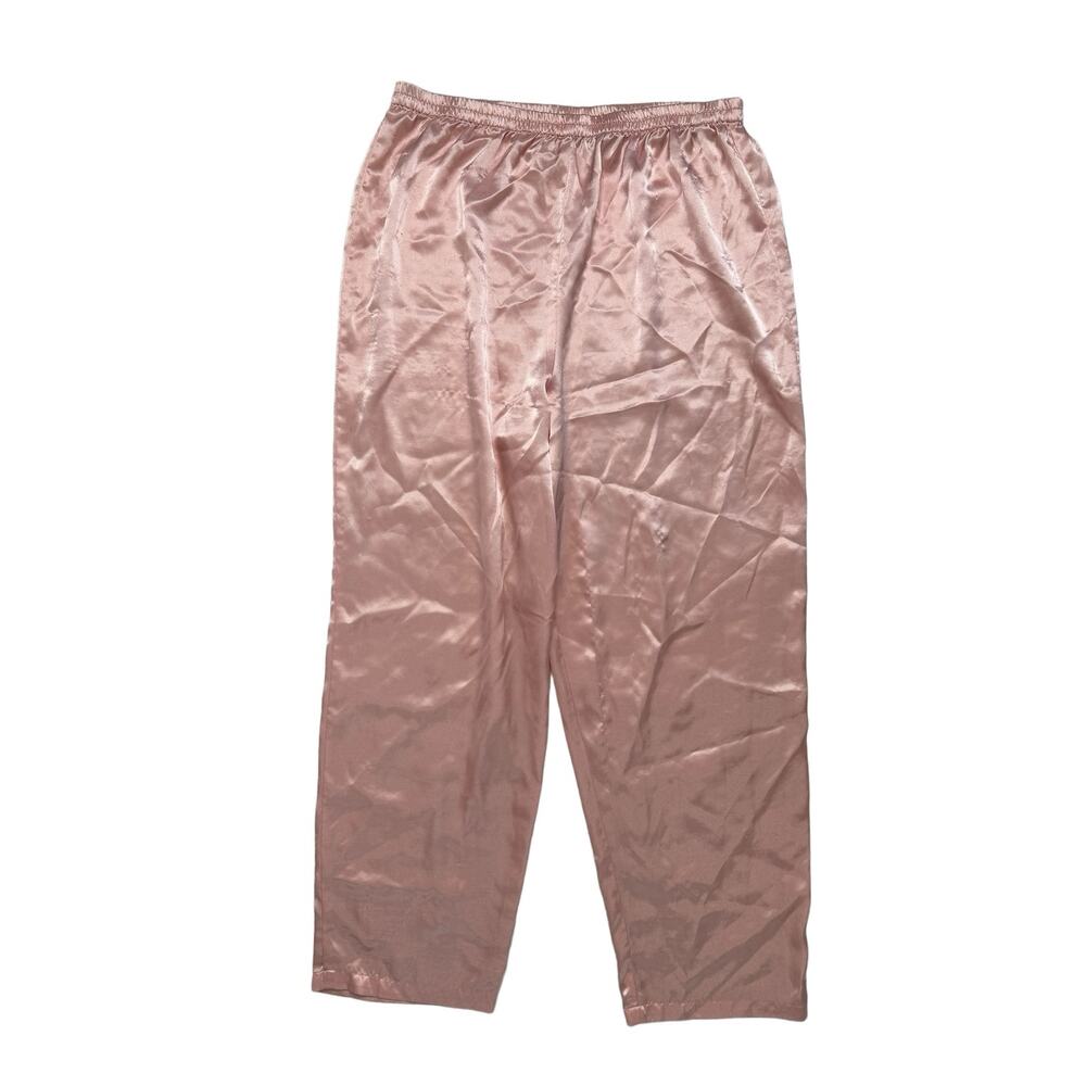 VICTORIAS SECRET Gold Label Vintage Pink Wide Leg Pajama Pants Size Medium